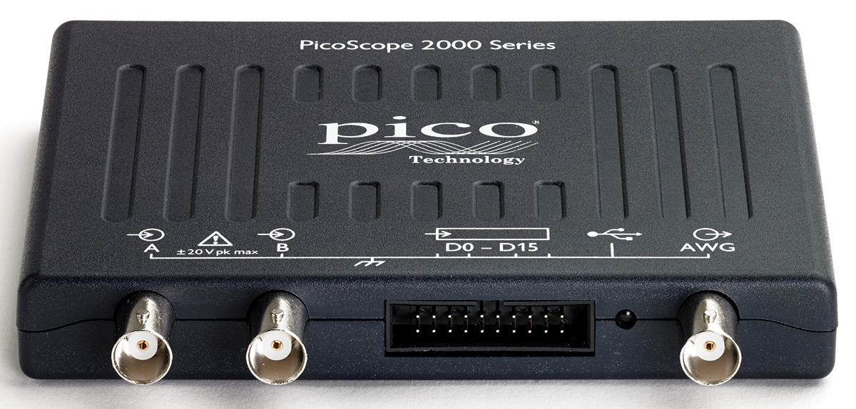 Pico Technology PQ009 PicoScope 2000 Series, 50MHz PC Based Oscilloscope, 2 Analogue Channels, 16 Digital Channels