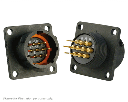 Souriau Sunbank by Eaton Circular Connector, 10 Contacts, Flange, Standard Connector, Plug, Male, IP68, IP69K, UTS