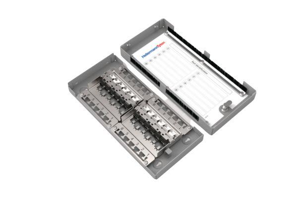 HellermannTyton Connectivity ZTB Series Cat6 12 Port RJ45 Patch Panel Unshielded Grey