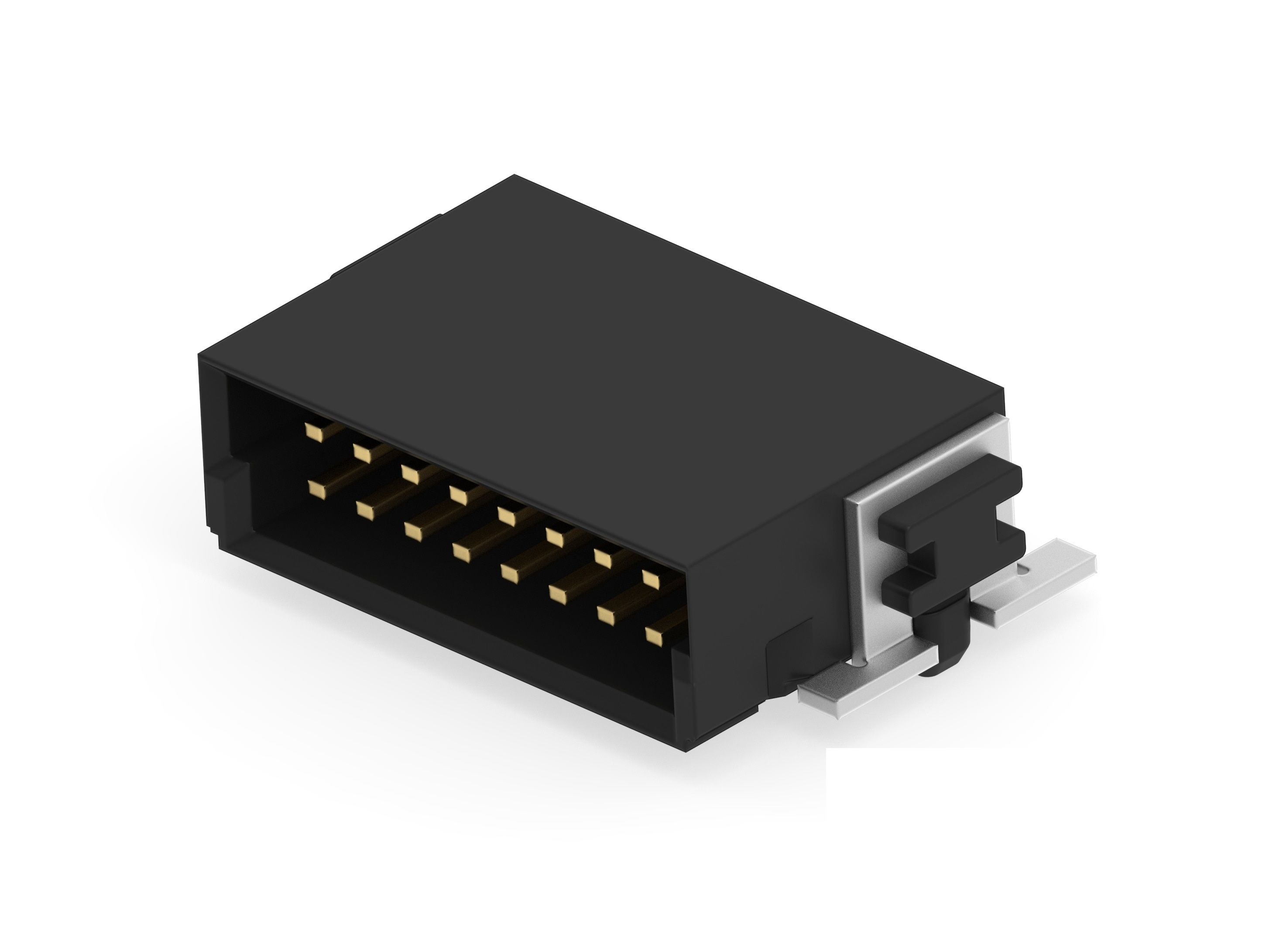 ERNI 354094 Series Vertical Surface PCB Header, 16 Contact(s), 1.27 mm Pitch, 2 Row, Shrouded