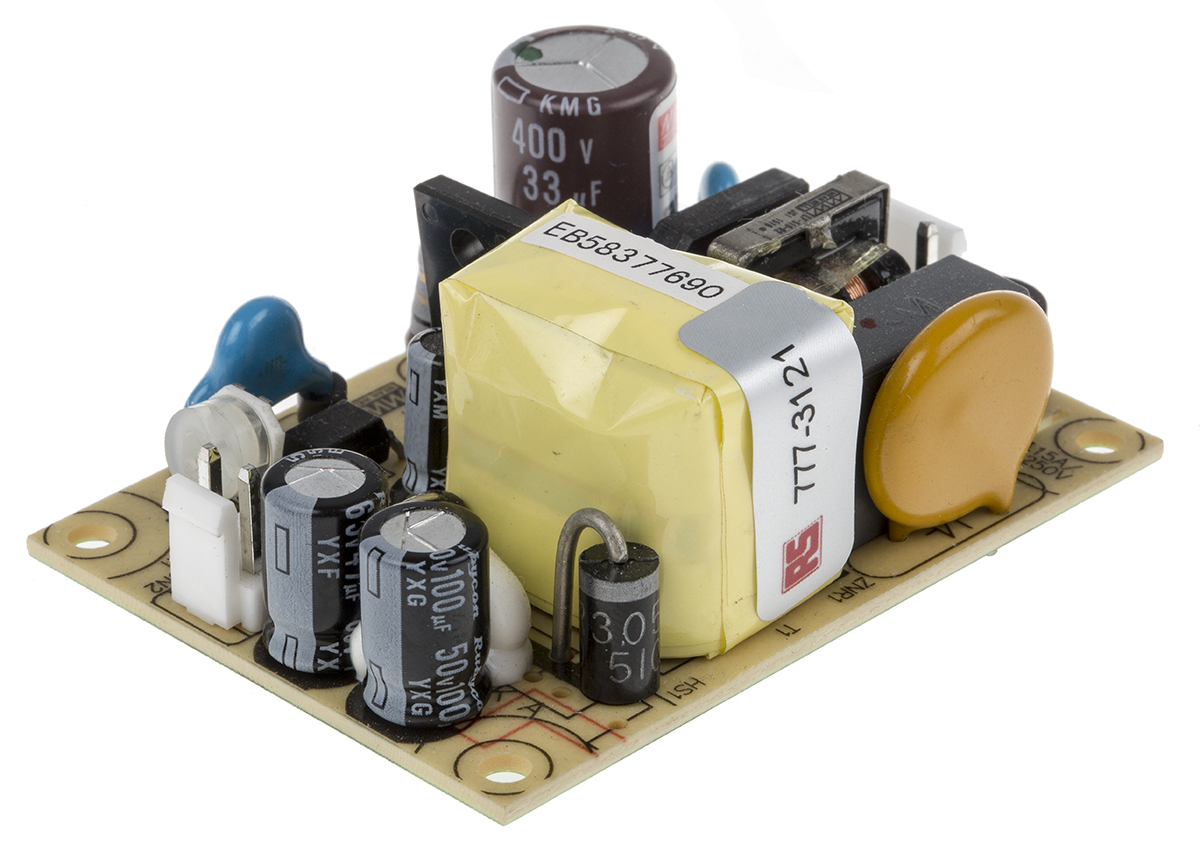 MEAN WELL Switching Power Supply, EPS-15-36, 36V dc, 420mA, 15W, 1 Output, 120 → 370 V dc, 85 → 264 V ac