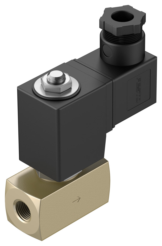 Festo 2/2 Closed, Monostable Solenoid Valve - Electrical NPT 1/4 VZWD Series 230V ac, 1492026