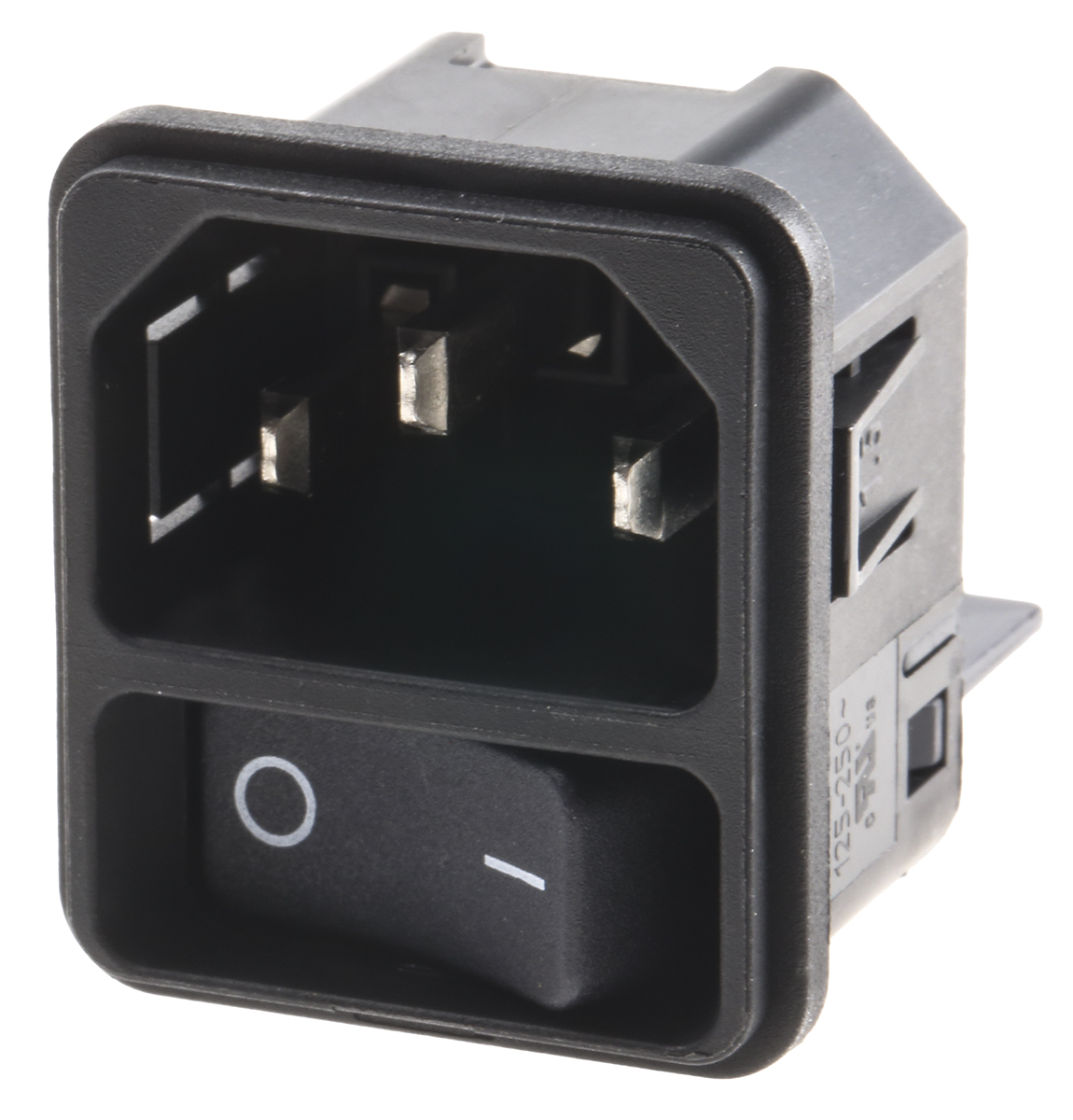 Schurter C14 Snap-In IEC Connector Male, 10A, 250 V