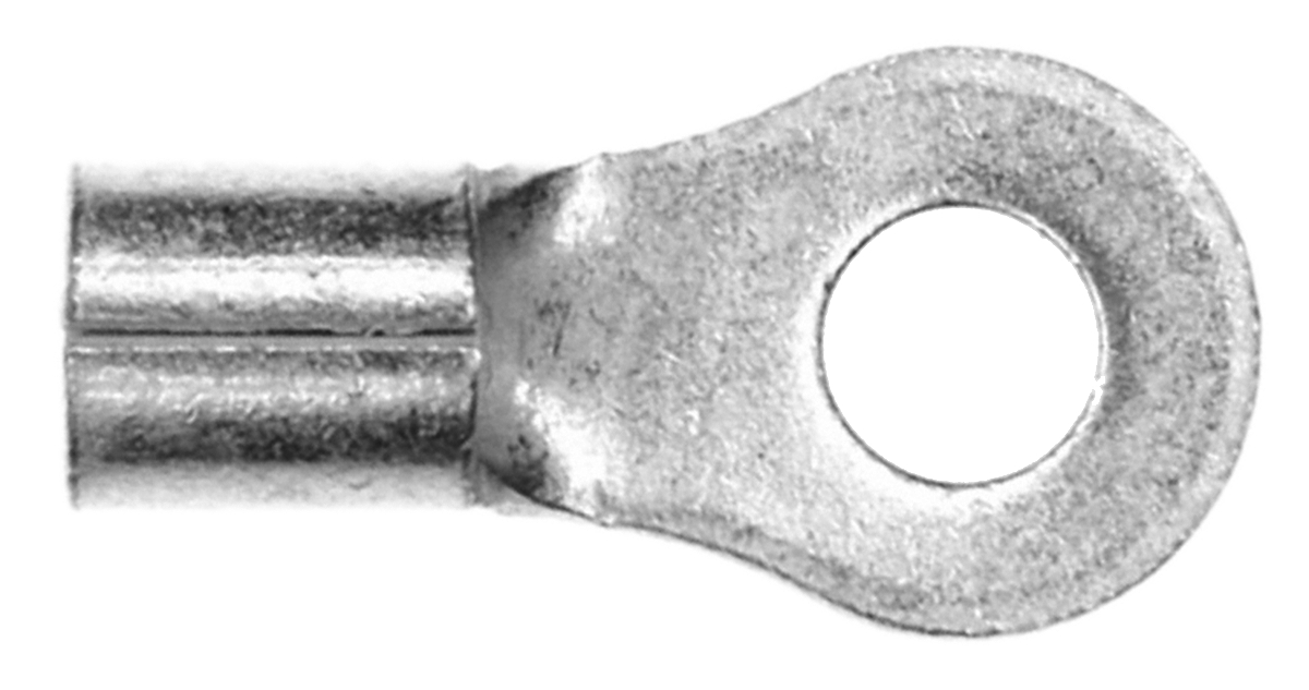 TE Connectivity, Budget Uninsulated Ring Terminal, M4 (#8) Stud Size, 2.6mm² to 6.6mm² Wire Size