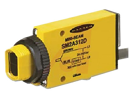 Banner Retroreflective Photoelectric Sensor, Block Sensor, 10 mm → 3 m Detection Range