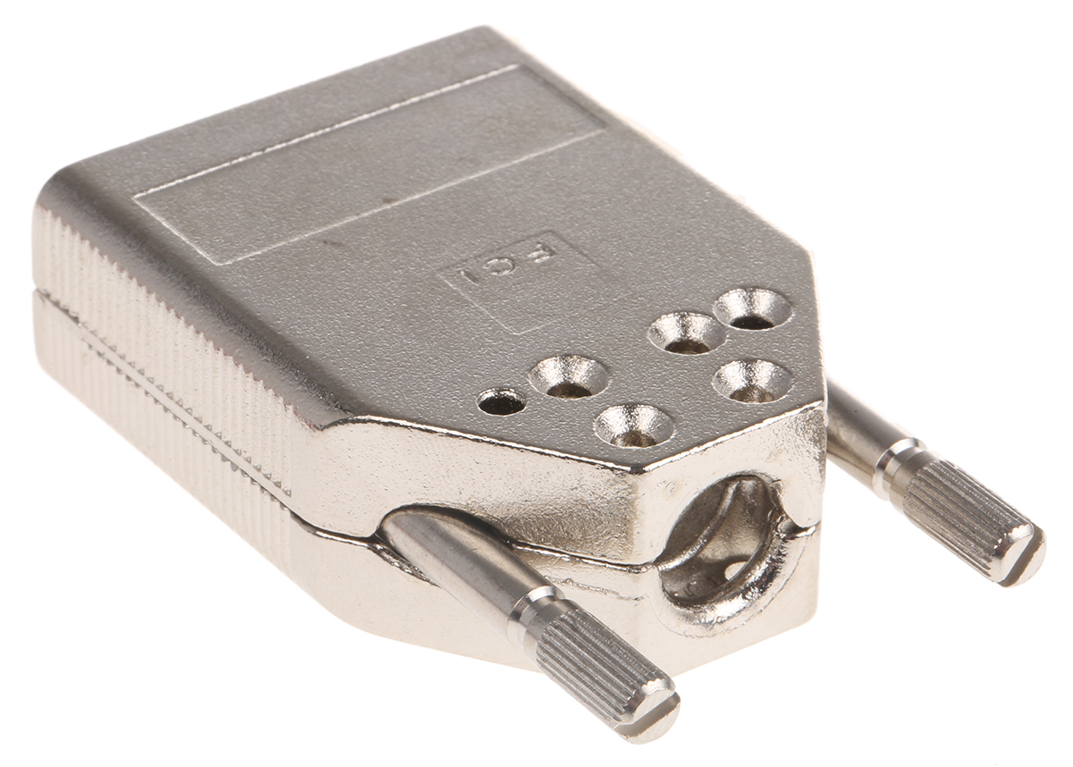 Amphenol Communications Solutions 8655MH Series Die Cast Zinc D Sub Backshell, 9 Way, Strain Relief
