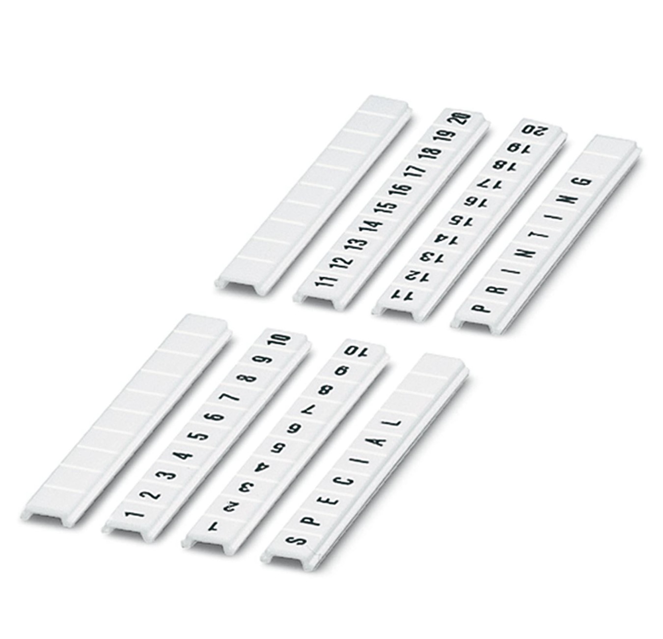 Phoenix Contact, LGS:UNGERADE ZAHLEN 1-19, ZBF 5 Zack Marker Strip Flat for use with Terminal Block Width 5 mm