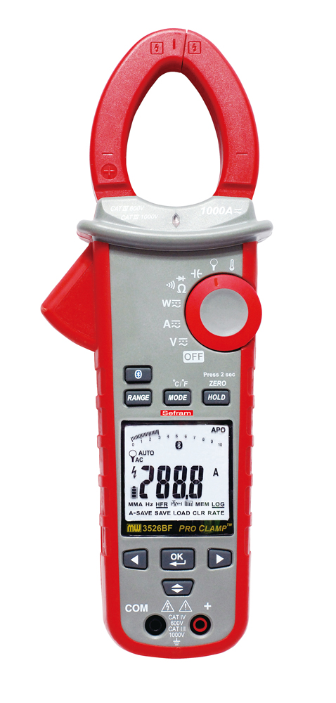 Sefram MW3526BF Clamp Meter, 600 A dc 600 A ac Static