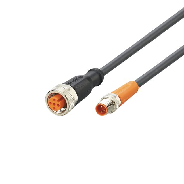 ifm electronic Male 3 way M8 to Female 5 way M12 Communication Cable, 0.3 m