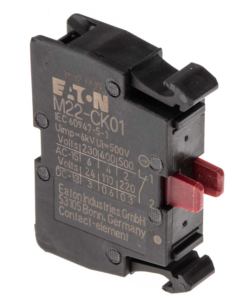 Eaton M22 Series Contact Block for Use with N(S)1(-4) Series, NZM1(-4) Series, PN1(-4) Series, 1NC