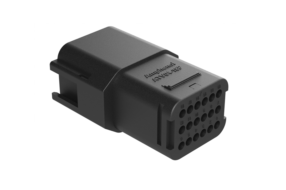 Amphenol Industrial, ATV Automotive Connector Socket Black 18 Way ATV04-18PB