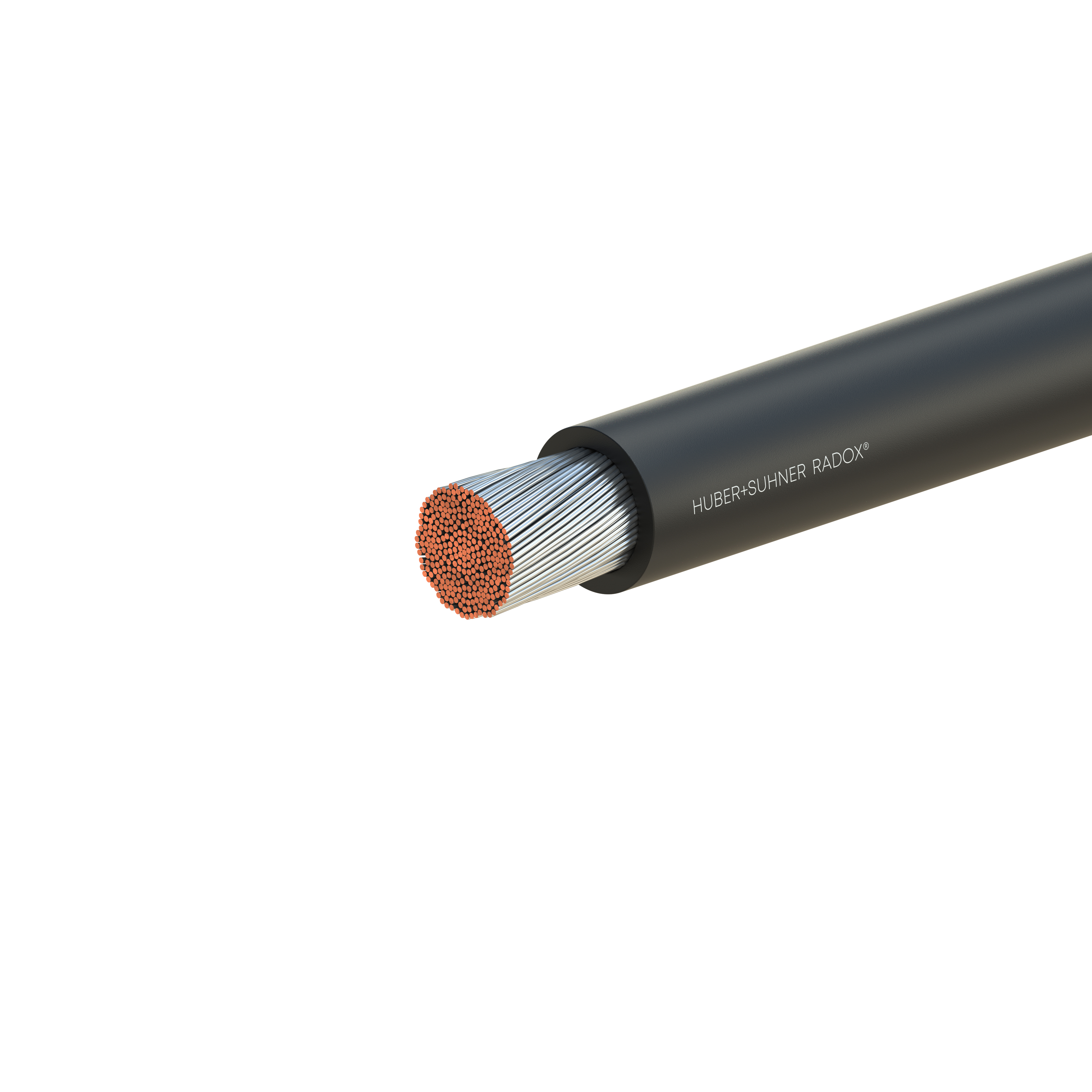 Huber+Suhner Radox 125 Series Orange 4 mm² Hook Up Wire, 12 AWG, Single, Polyolefin Cross-linked EI5 Insulation, RXL
