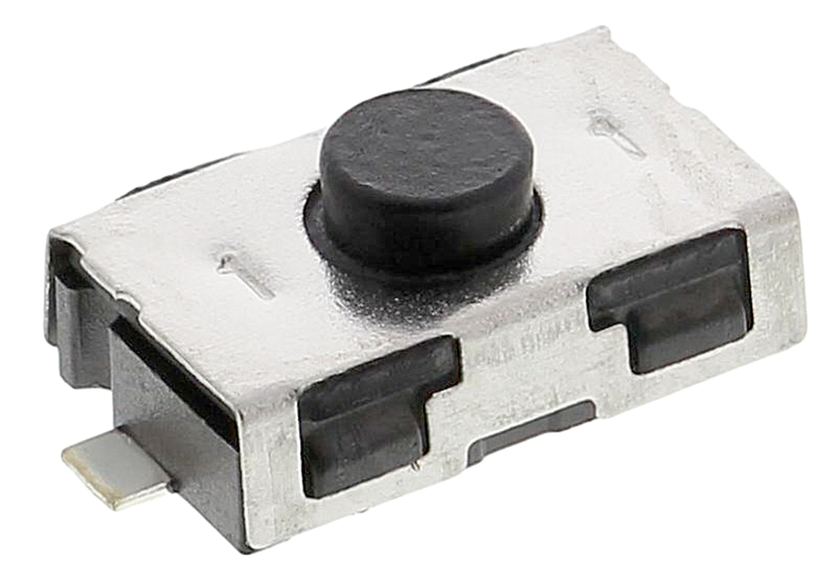 C & K IP50 Button Tactile Switch, SPST 50 mA @ 32 V dc 0.75mm Surface Mount