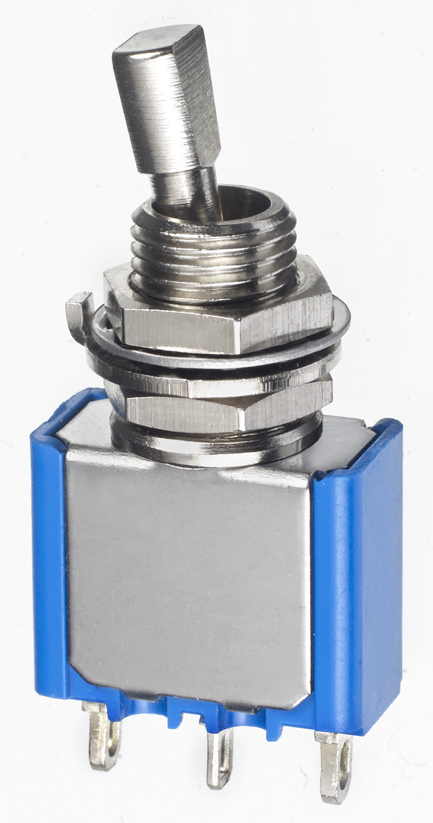 APEM Toggle Switch, Panel Mount, On-On, SPDT, Solder Lug Terminal, 30V dc