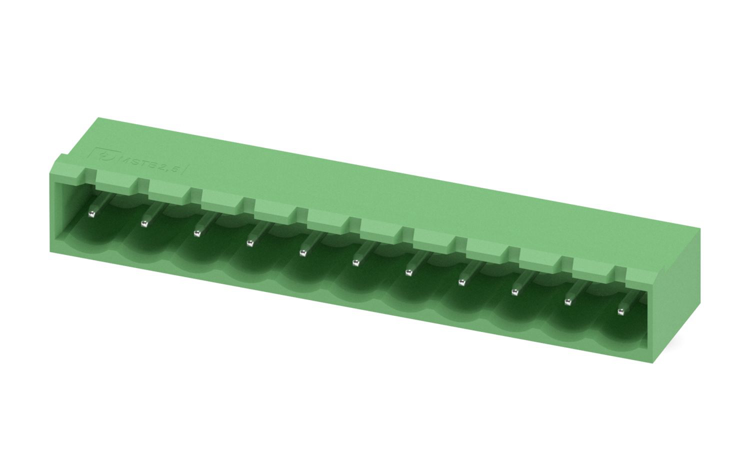 Phoenix Contact, 5.08mm Pitch, COMBICON MSTBA, 11 Way, Right Angle, Pluggable Terminal Block, Header, Solder