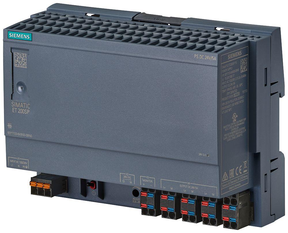 Siemens SIMATIC Switched Mode DIN Rail Power Supply, 120 → 230V ac ac Input, 24V dc dc Output, 5A Output, 17W