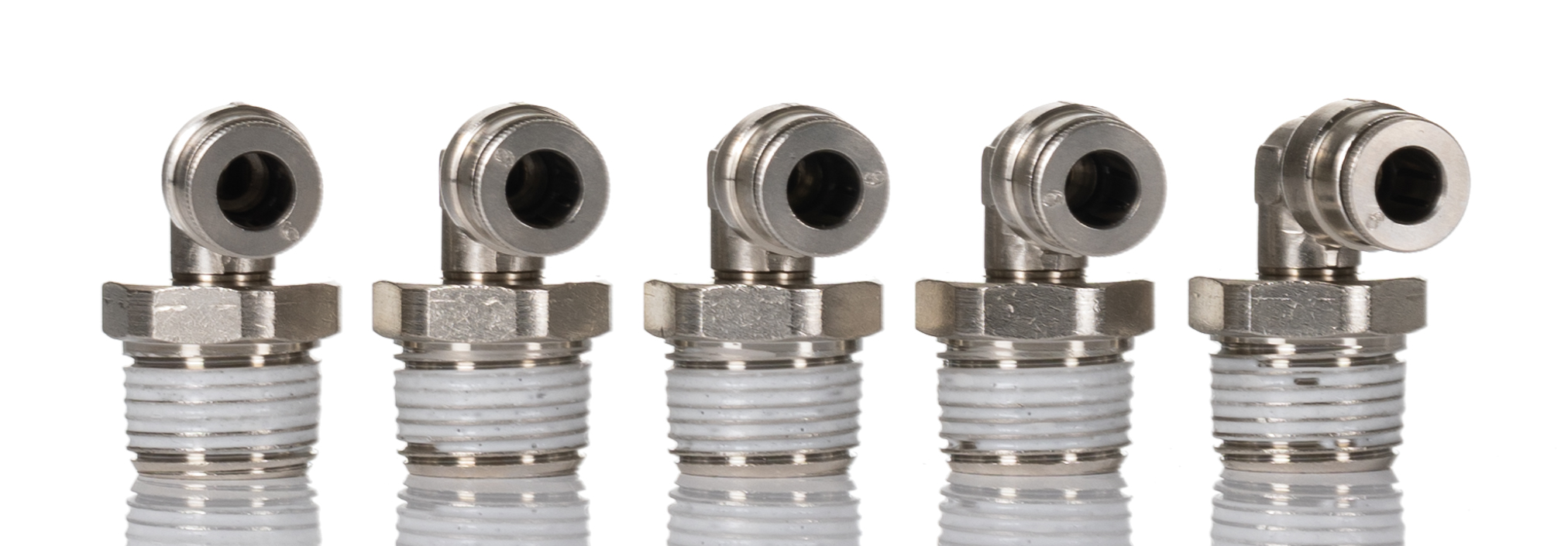Norgren PNEUFIT 10 Series Straight Threaded Adaptor, R 3/8 Male to Push In 6 mm, Threaded-to-Tube Connection Style,