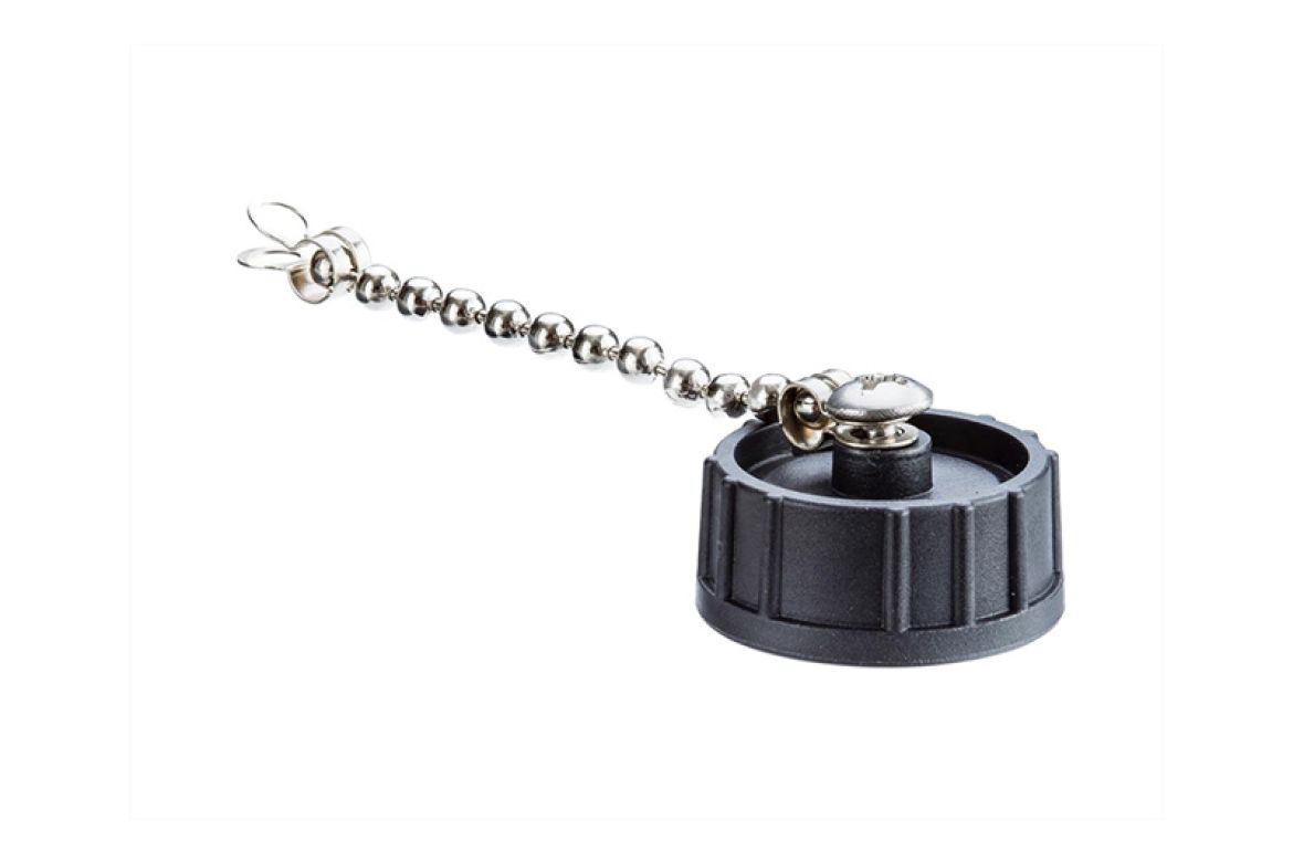 Amphenol Industrial Grey Waterproof Cap With Chain, Shell Size 22.4mm for use with Circular Connector