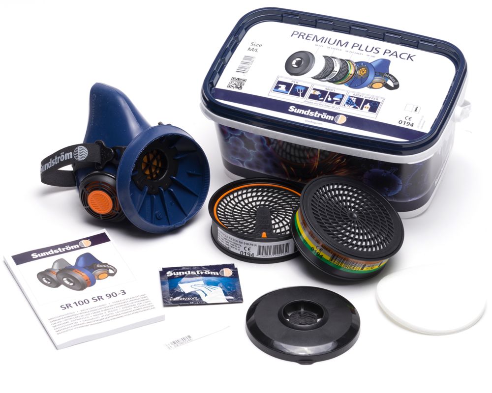 H05-0003 Sundstrom Blue Silicone Face Mask