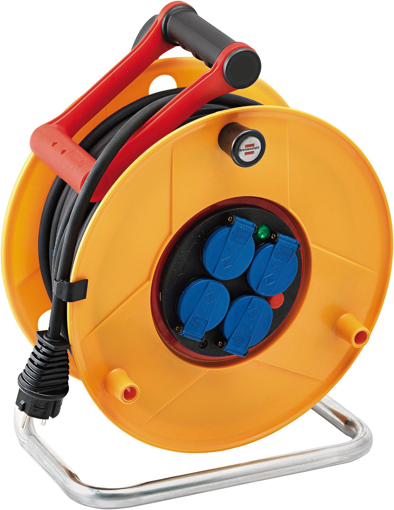 brennenstuhl 40m 4 Socket Type E - French Cable Reel Open Reel, 230 V, IP44