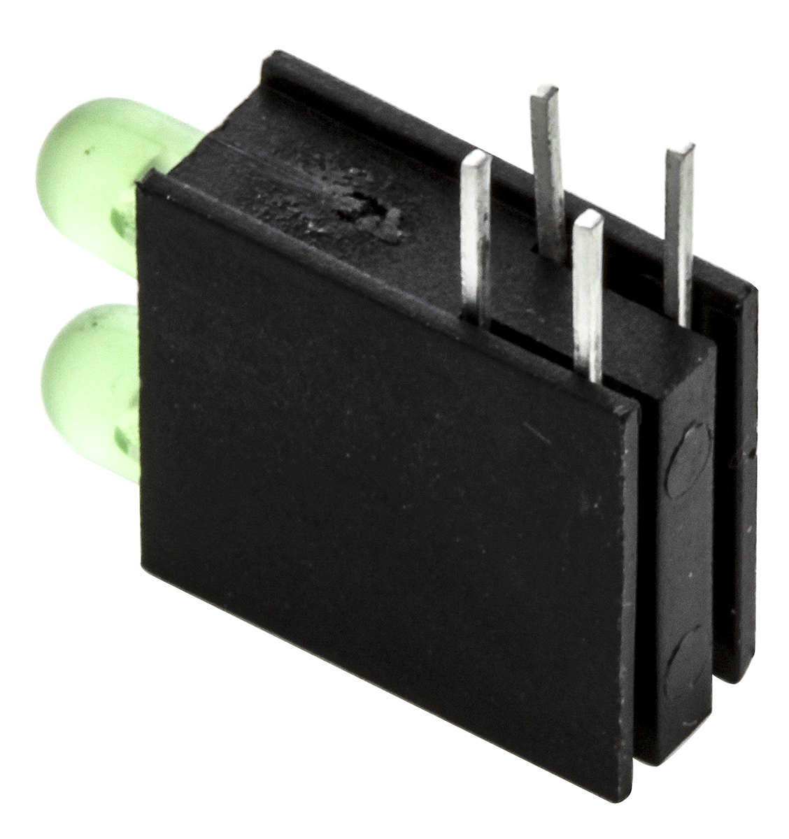 Dialight 553-0122-200F, Green Right Angle PCB LED Indicator, 2 LEDs, Through Hole 2.8 V