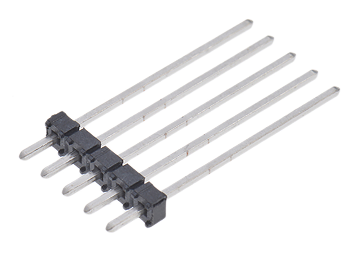 Samtec MTMM Series Straight Through Hole Pin Header, 5 Contact(s), 2 mm Pitch, 1 Row, Unshrouded
