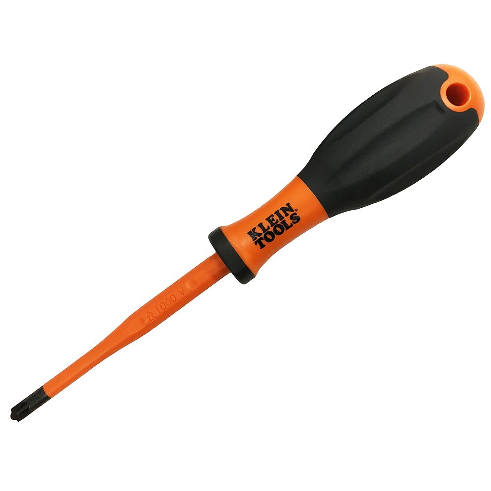 Klein Tools Pozidriv Insulated Screwdriver, PZ2 Tip, VDE/1000V, 210 mm Overall
