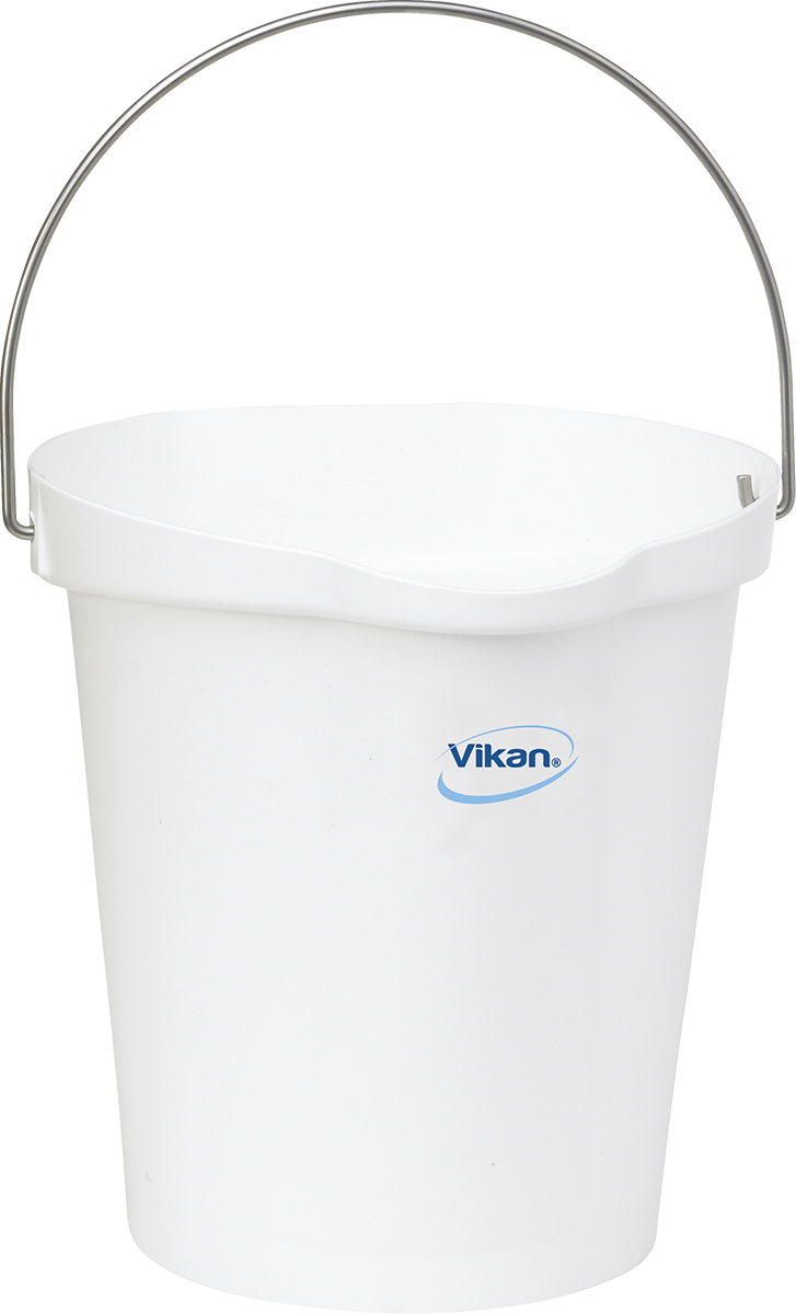 12L Plastic White Bucket With Handle