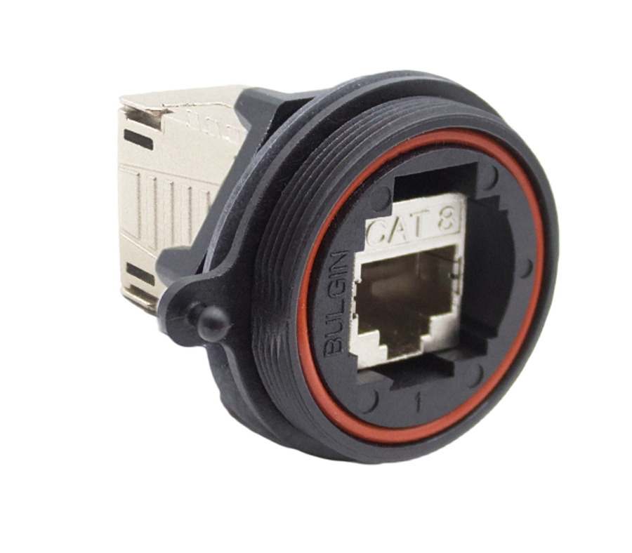 Bulgin Standard Buccaneer - Ethernet Series Female Ethernet Connector, Panel Mount, Cat8 Straight