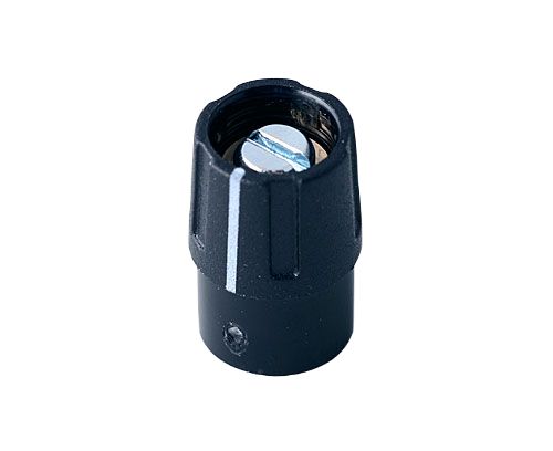 OKW 9mm Black Potentiometer Knob for 6mm Shaft Round Shaft, A2609040