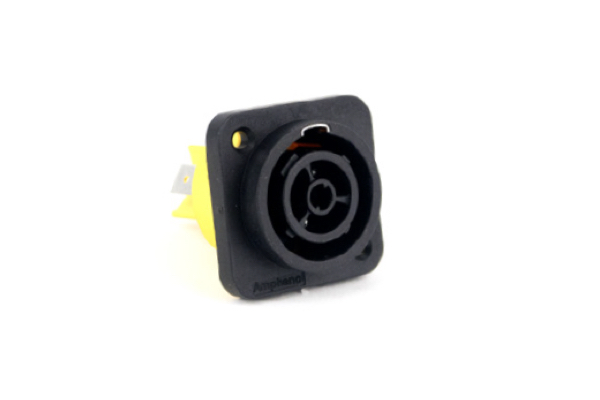 Amphenol Industrial, HPT IP65 Black Panel Mount 3P Power Connector Socket, Rated At 16A, 250 V No