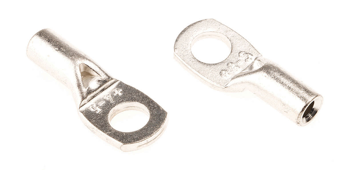 TE Connectivity, XCT Uninsulated Ring Terminal, M5 Stud Size to 4mm² Wire Size
