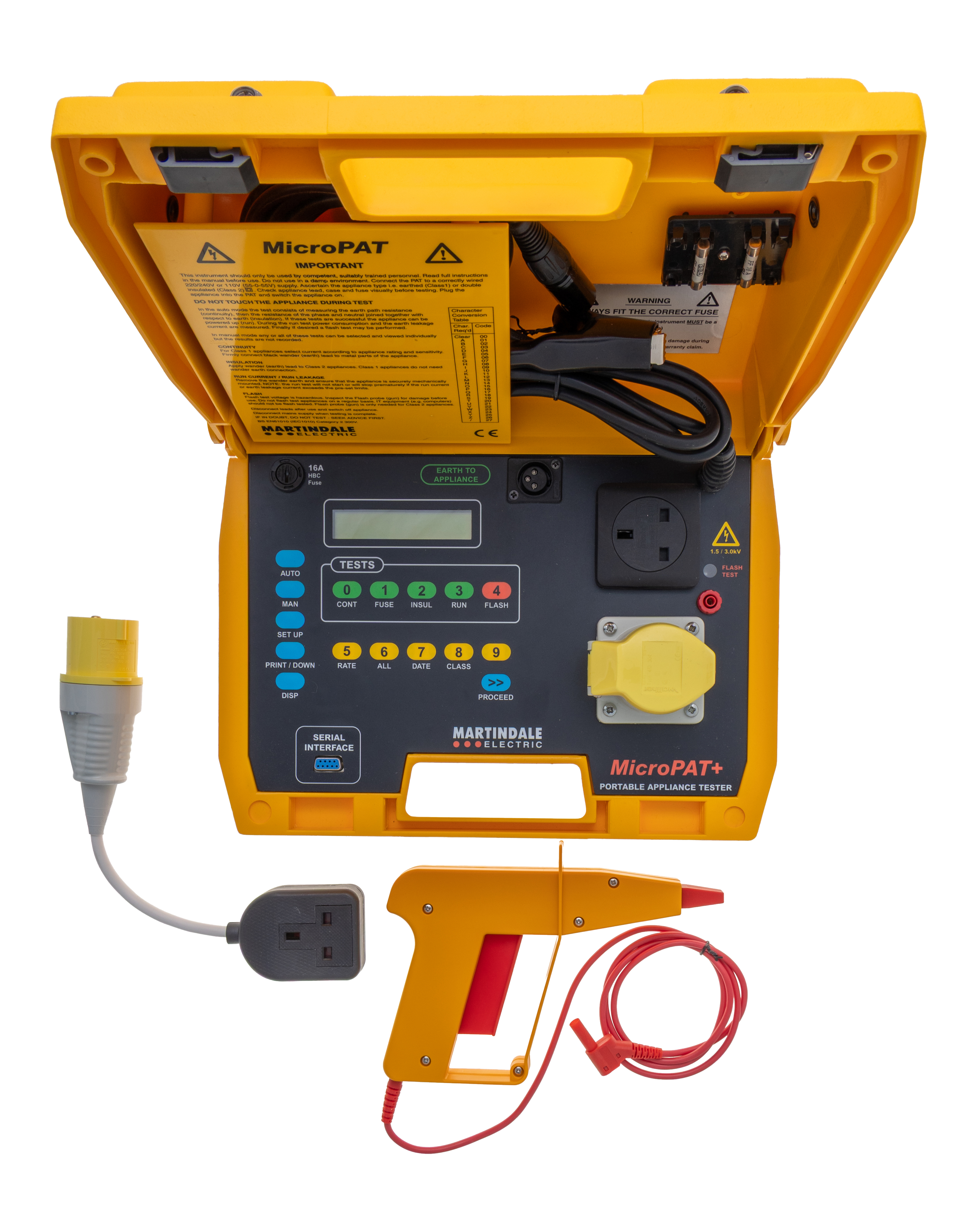Martindale MPATPLUS PAT Tester, Class II, Class I Test Type