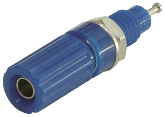 Sato Parts Blue Female Binding Post, 4 mm Connector, Solder Termination, 10A, 125V