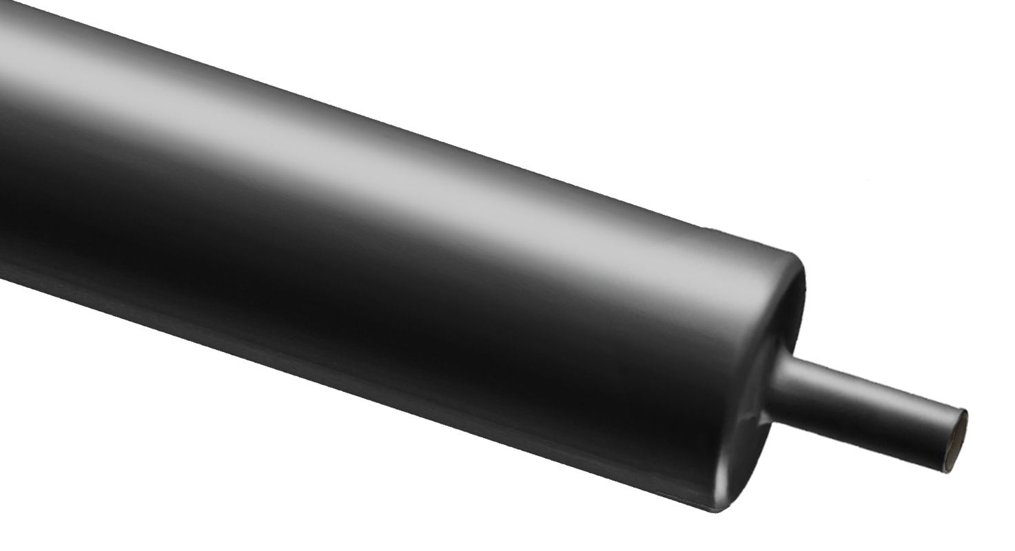 RS PRO Heat Shrink Tubing, Black 8mm Sleeve Dia. x 100cm Length 4:1 Ratio