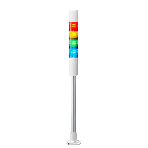 Patlite LR4 Series Coloured Buzzer Signal Tower, 4 Lights, 24 V dc, Pole Mount