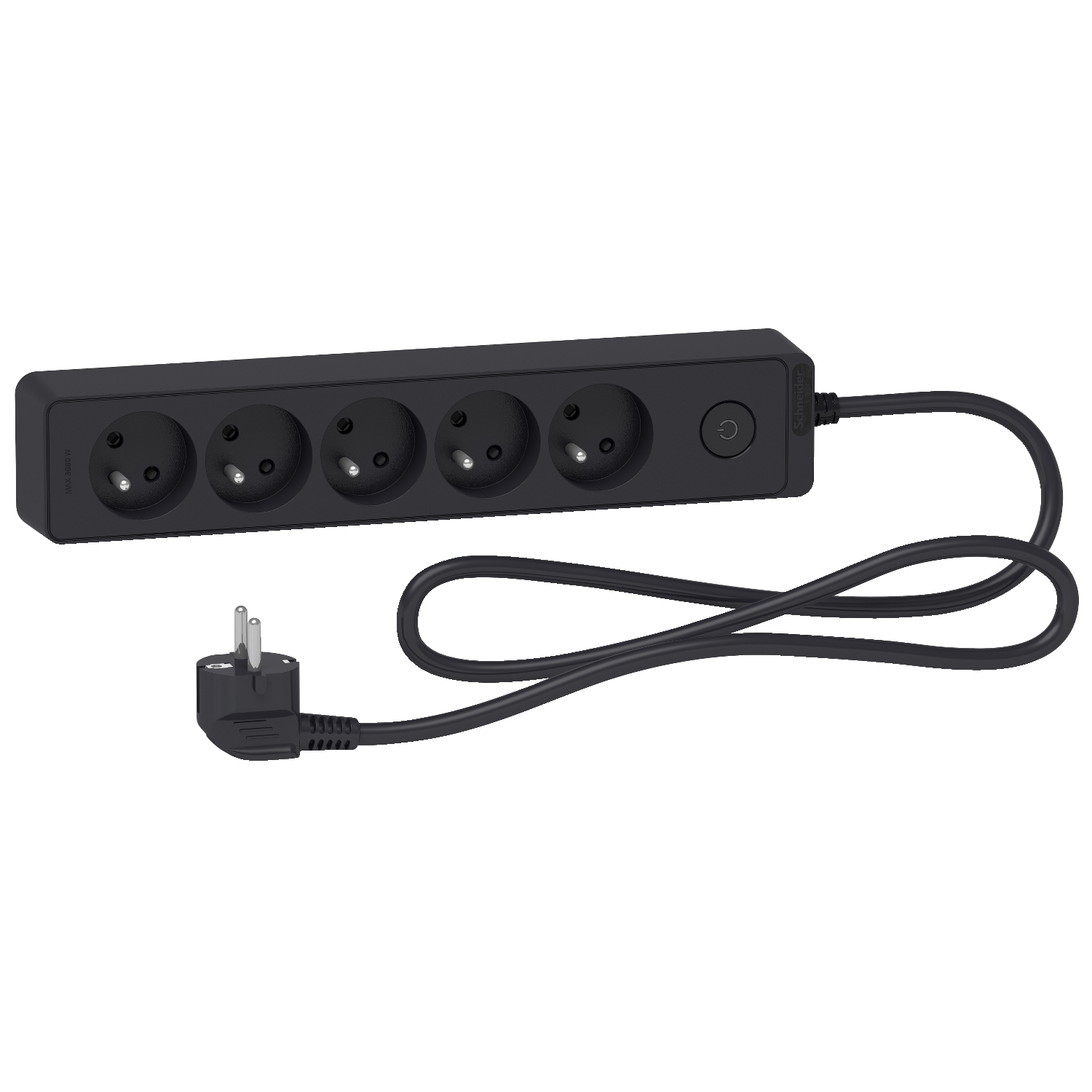 Schneider Electric French 2P 5 Gang Trailing Socket, 1.5m Cable, 16A, 250 V