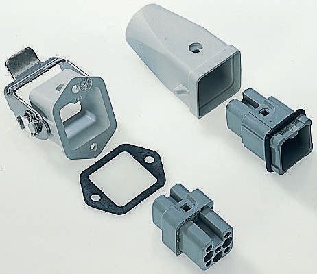 EPIC Heavy Duty Power Connector Insert, 10A, Male, H-D Series, 8 Contacts