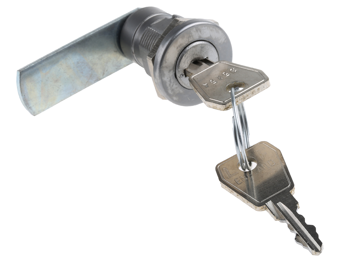 Euro-Locks a Lowe & Fletcher group Company Camlock, 22.6mm Panel-to-Tongue, 19.5 x 16.6mm Cutout, Key Unlock