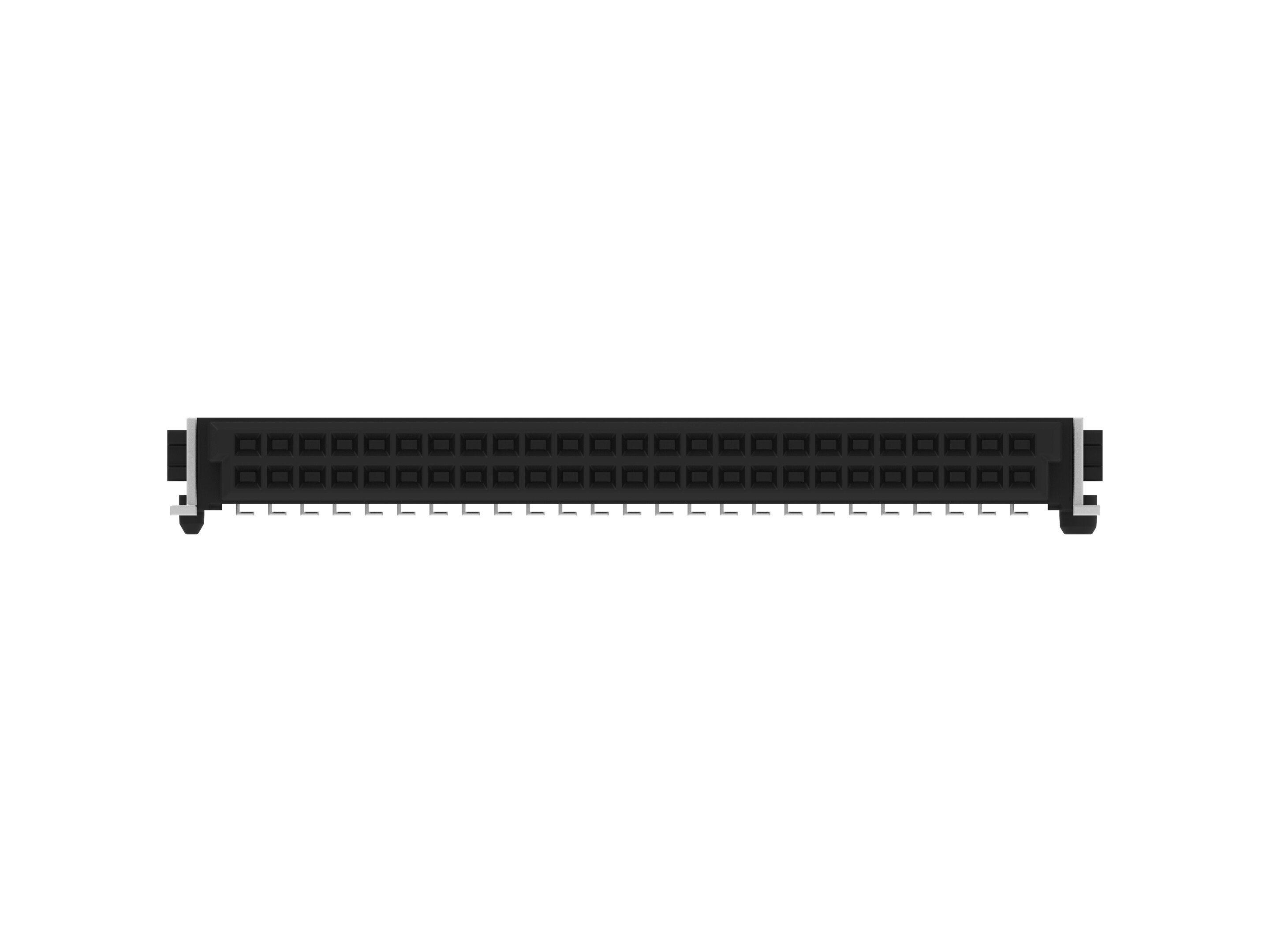 ERNI 154742 Series Vertical Surface PCB Header, 50 Contact(s), 1.27 mm Pitch, 2 Row, Shrouded