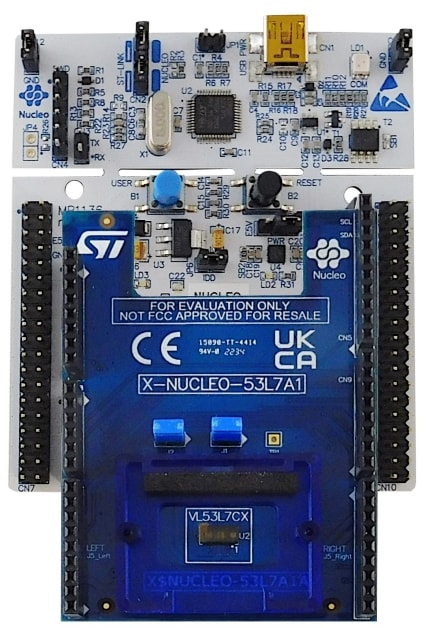 STMicroelectronics P-NUCLEO-53L7A1 Evaluation Board Evaluation Kit for VL53L7CX VL53L7CX