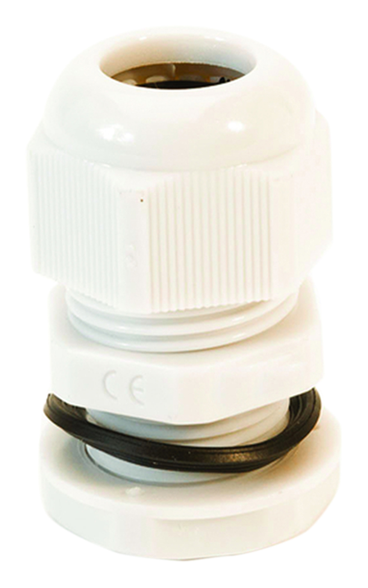 HellermannTyton NGM Series White Nylon Cable Gland, M40 Thread, 22mm min., 32mm max., IP68