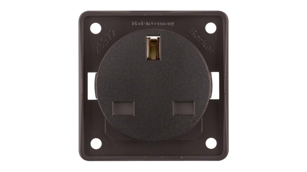 Berker 962622501 Brown 1 Gang Plug Socket, 1 Pole Poles, 13A, Indoor, Outdoor Use