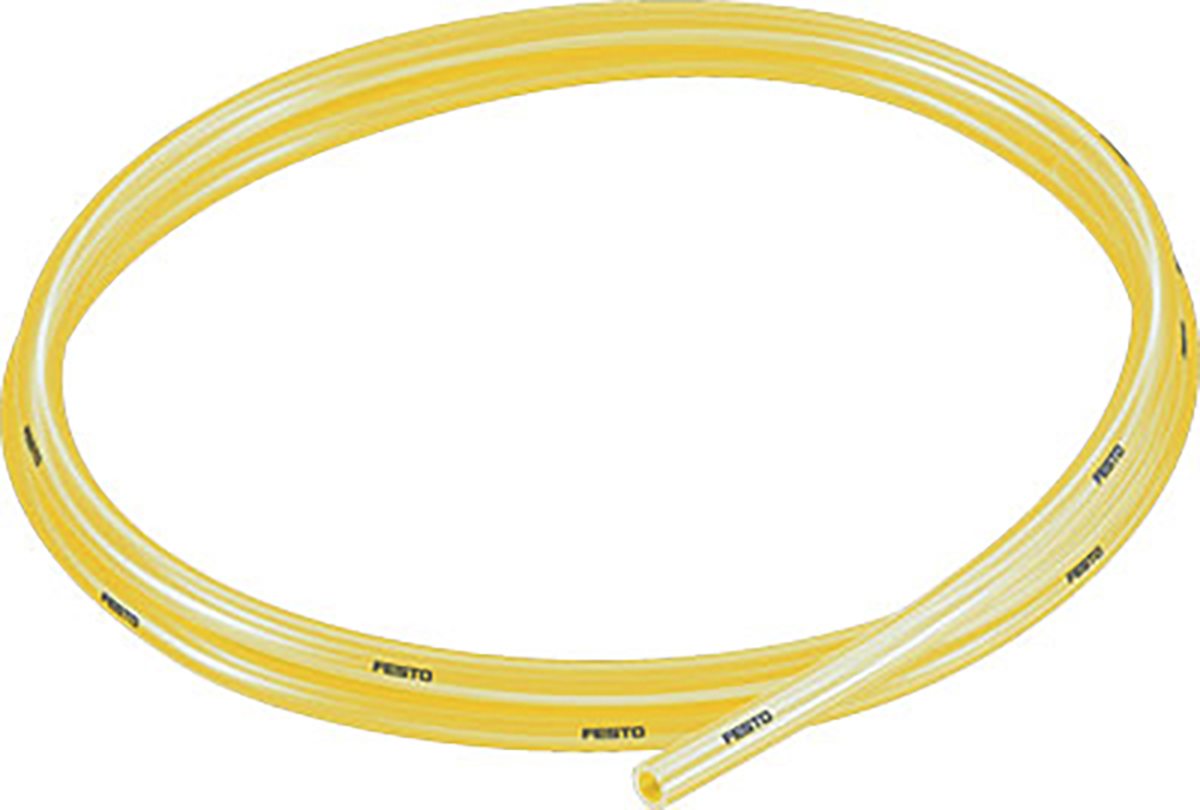 Festo Compressed Air Pipe Yellow Polyurethane 6mm x 50m PUN-H-T Series, 8048689