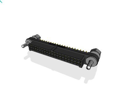 Amphenol Socapex MHDAS Series Straight PCB PCB Header, 40 Contact(s), 1.27 mm Pitch, 2 Row, Shrouded