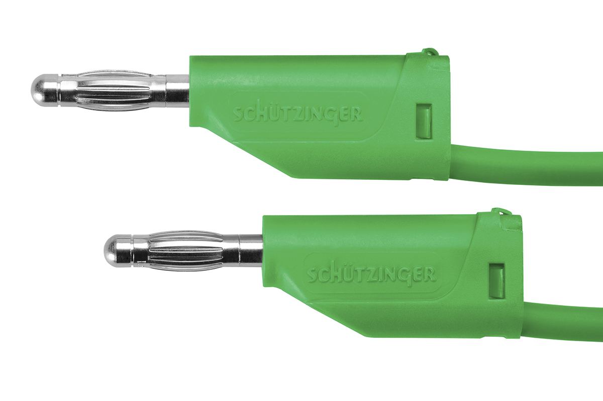 Schutzinger Test lead, 16A, 33 V ac, 70V dc, Green, 2m Lead Length