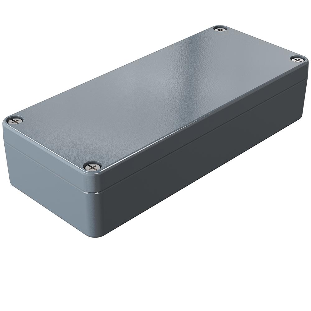 Rose Aluminium Standard Series Grey Die Cast Aluminium Enclosure, IP66, IK09, Grey Lid, 150 x 64 x 34mm