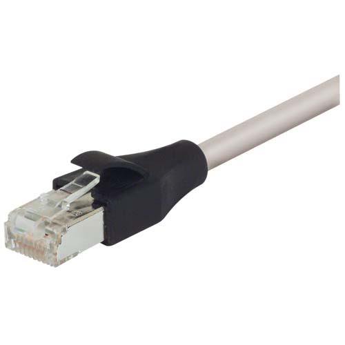 L-ComTRD, 5ft Cat5e, Grey RJ45 to Male RJ45 Male, Copper Braid Shielded, Terminated PVC Sheath