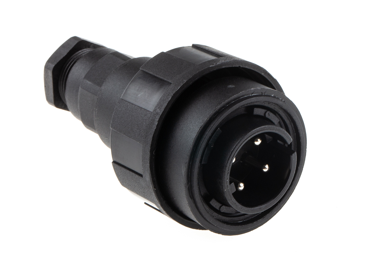 Bulgin Circular Connector, 4 Contacts, Cable, Standard Connector, Plug, Male, IP68, IP69K, Standard Buccaneer Series