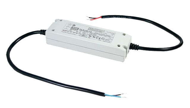MEAN WELL LED Driver, 12V Output, 30W Output, 2.5A Output, Constant Voltage